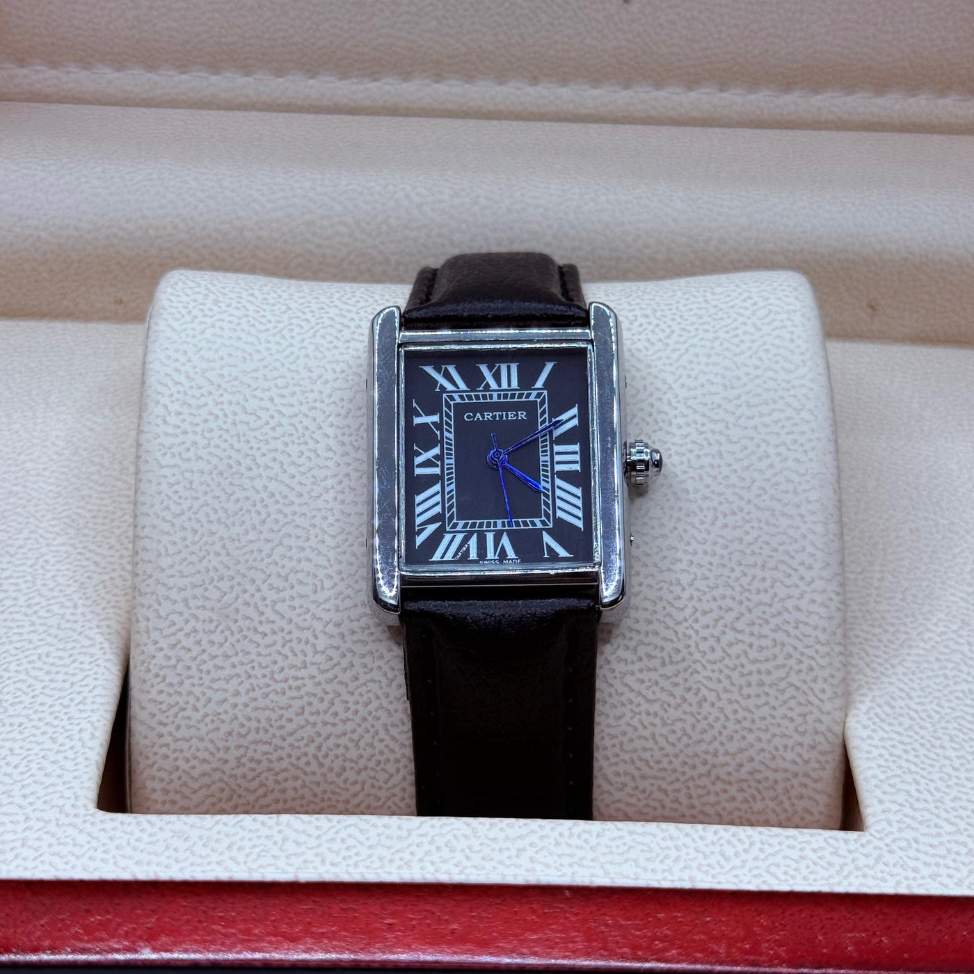 Cartier TANK black with black dial, old money
