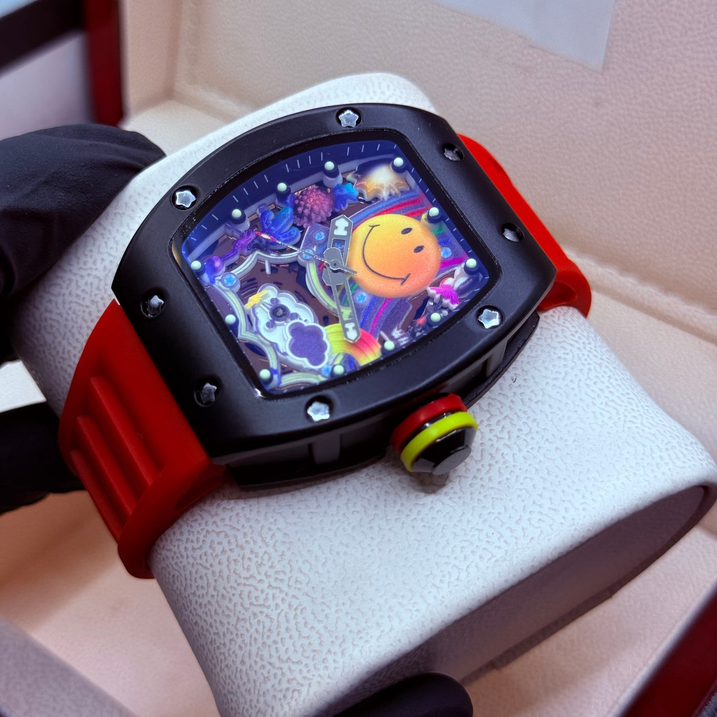 RM 088 black with Red strap