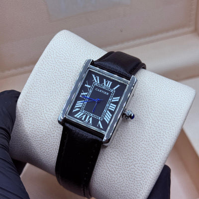 Cartier TANK black with black dial, old money