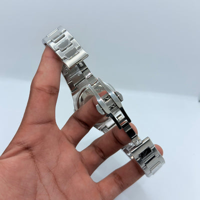 Patek philip silver with neavy blue dial