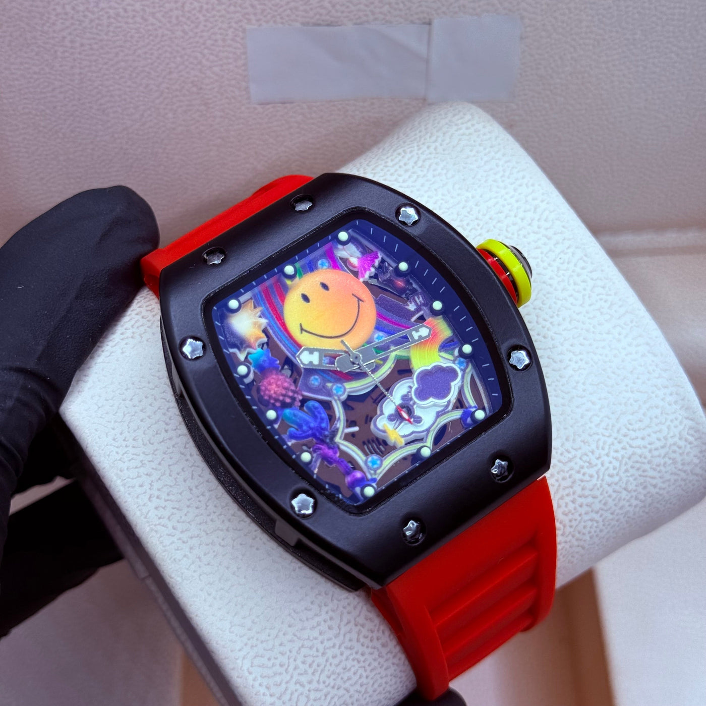 RM 088 black with Red strap