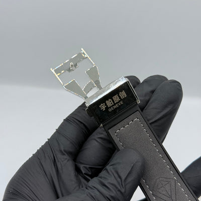 Hublot black scelton with gray strap