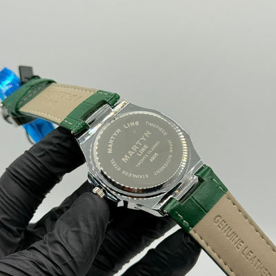 MARTIN green dial with green leather strap watch