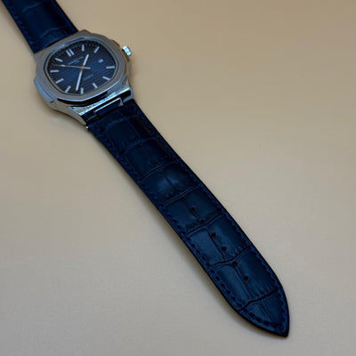 MARTIN blue dial with blue leather strap watch