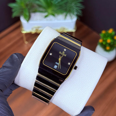 Rado style seastar watch Golden With Black Dial